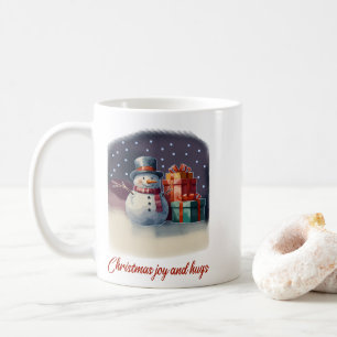 Caneca De Café Alegria de Natal e Abraços