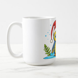 Caneca De Café Alegria de Pinguim Natalina