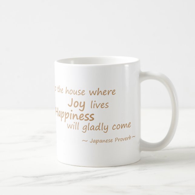 Caneca De Café Alegria, felicidade amarela (Direita)