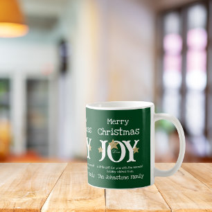 Caneca De Café Alegria Feliz Natal, "Um Presente Para Você"