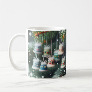 Caneca De Café Alegria festiva: Design de coca de Natal/