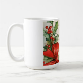 Caneca De Café Alegria Natalina em Aquarela