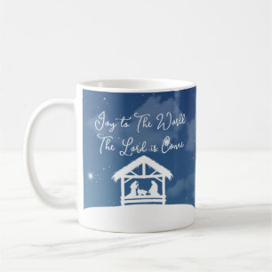 Caneca De Café Alegria para o Mundo Cena de Natal Religiosa