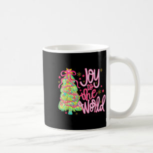 Caneca De Café Alegria Para O Mundo Jesus Árvore De Natal Cristã