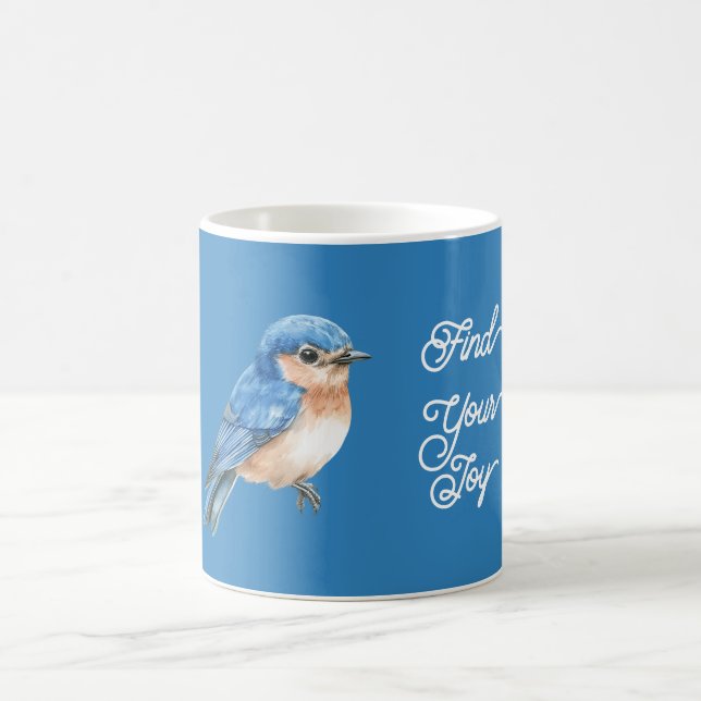 Caneca De Café Alegria Pássaro Azul (Centro)