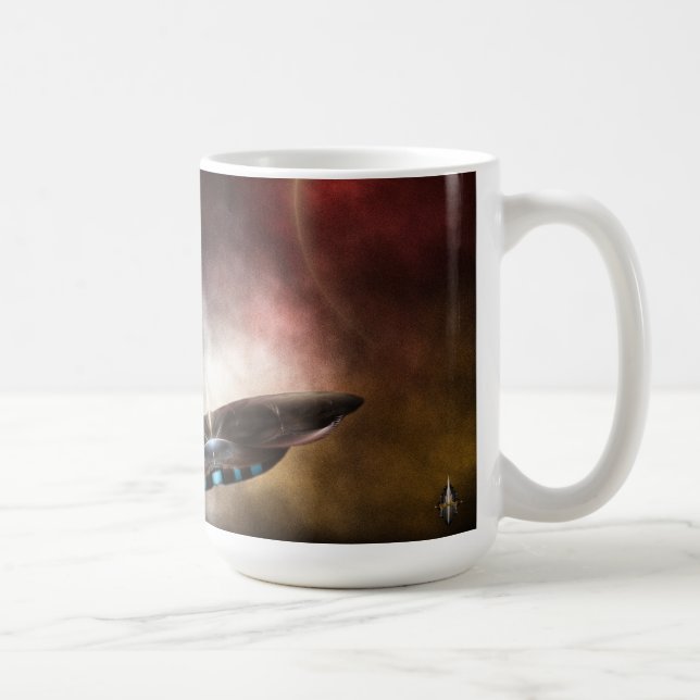 Caneca De Café Além da Arte Fractal do Espaço e do Tempo (Direita)