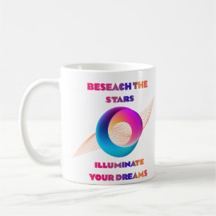 Caneca De Café Além das estrelas, iluminem seus sonhos