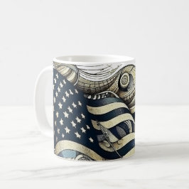 Caneca De Café Além das faixas e estrelas