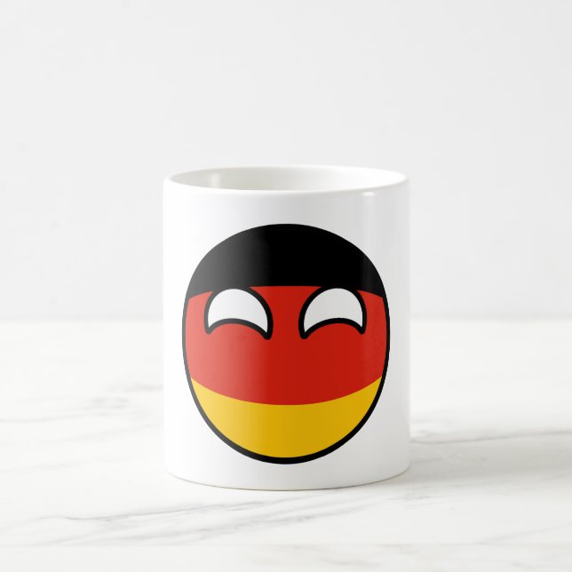Caneca De Café Alemanha Geeky de tensão engraçada Countryball (Centro)