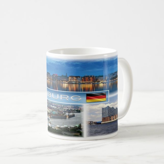 Caneca De Café Alemanha -. Hamburgo - (Frente Esquerda)