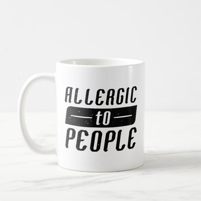 Caneca De Café Alergia às Pessoas (Esquerda)