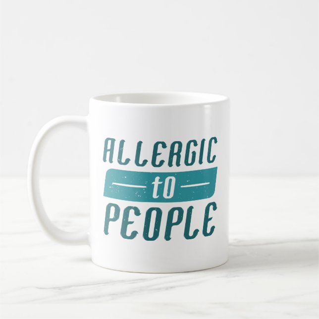 Caneca De Café Alergia às Pessoas (Esquerda)