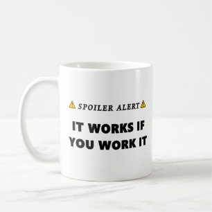 Caneca De Café Alerta de Spoiler Funciona Citação Engraçada de Re