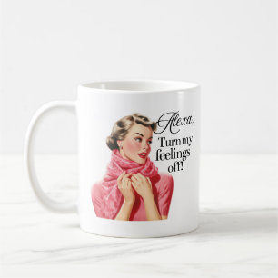 Caneca De Café Alexa, Desligue Meu Sentimento.