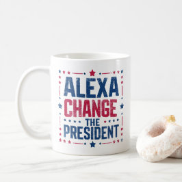 Caneca De Café Alexa Muda O Presidente Engraçado Político