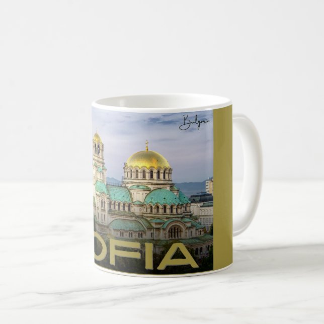 Caneca De Café Alexander Nevsky Sofia , bulgária presentes de col (Frente Esquerda)