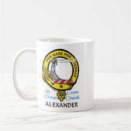 Caneca De Café ALEXANDER Scottish Clan Crest Mug
