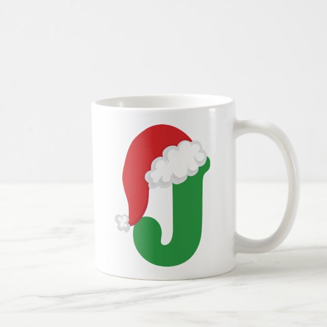 Caneca De Café Alfabeto da letra J do Natal (Direita)