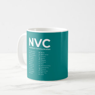 Caneca De Café Alfabeto de Comunicação Não-Violenta NVC