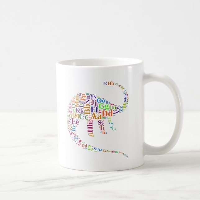 Caneca De Café alfabeto Dino (Direita)