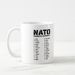 Caneca De Café Alfabeto Fonético OTAN Canadá