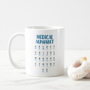 Caneca De Café Alfabeto Médico