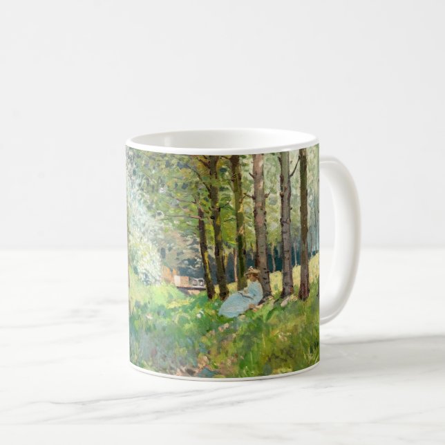 Caneca De Café Alfred Sisley - Descanso ao longo do Córrego (Frente Esquerda)