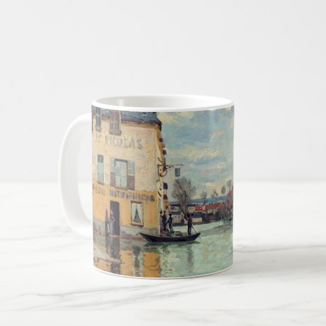 Caneca De Café Alfred Sisley - Inundações em Port-Marly 1872 (Frente Esquerda)