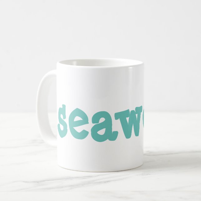 Caneca De Café alga marinha (Frente Esquerda)