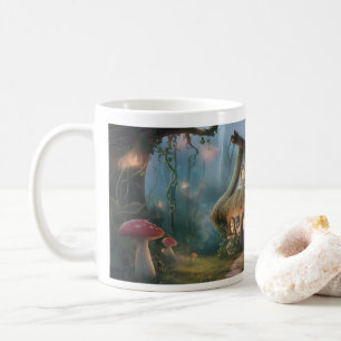 Caneca De Café Algodão da Floresta Whimsical