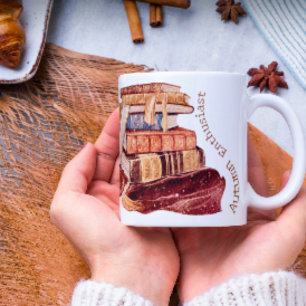 Caneca De Café Algodão Do Livro De HalloweenCore