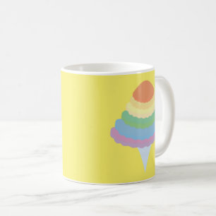 Caneca De Café Algodão Doce Arco-íris