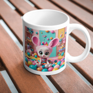 Caneca De Café "Algodão Doce Delight"