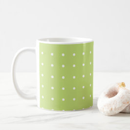 Caneca De Café Algodão Verde Com Canhão De Pontos Brancos