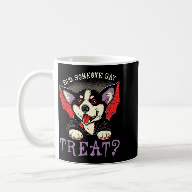 Caneca De Café Alguém Disse Guloseima - Cachorro Vampiro Morcego  (Esquerda)