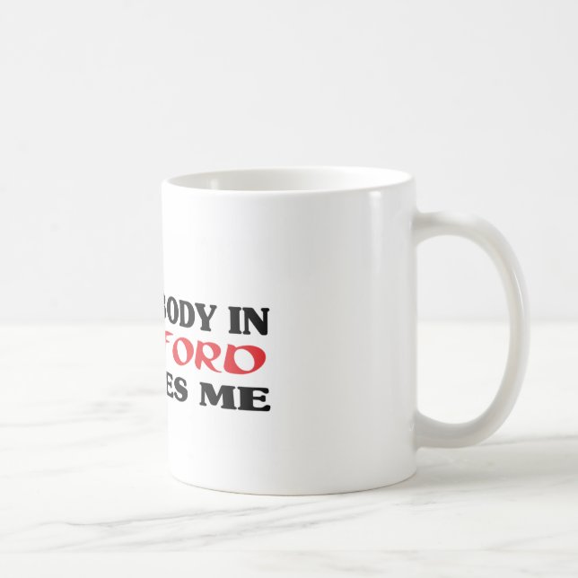 Caneca De Café Alguém em Bedford me ama de camisa (Direita)