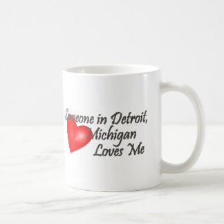 Caneca De Café Alguém em Detroit ama-me