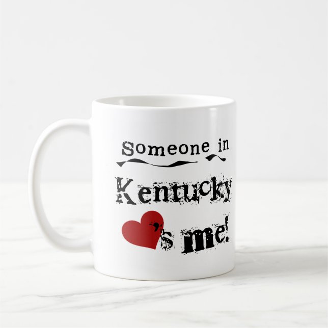 Caneca De Café Alguém em Kentucky ama-me (Esquerda)