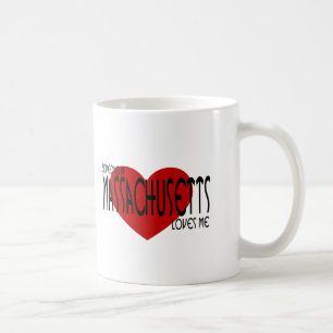 Caneca De Café Alguém em Massachusetts ama-me