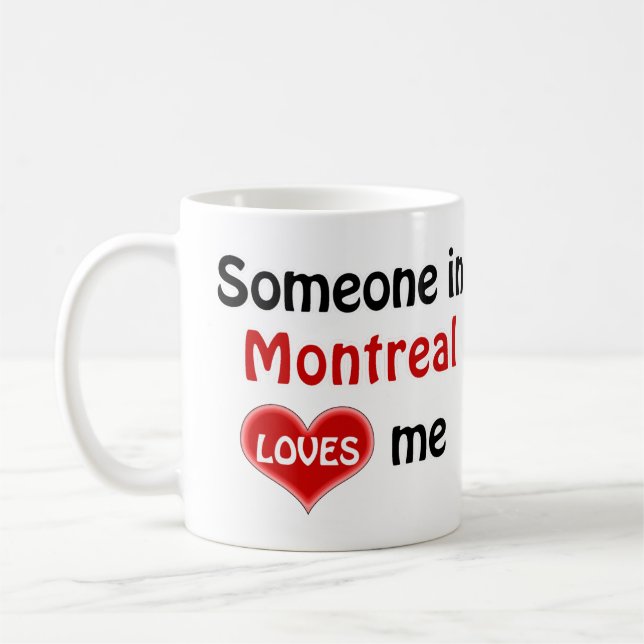 Caneca De Café Alguém em Montreal me ama (Esquerda)