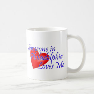 Caneca De Café Alguém em Philadelphfia ama-me