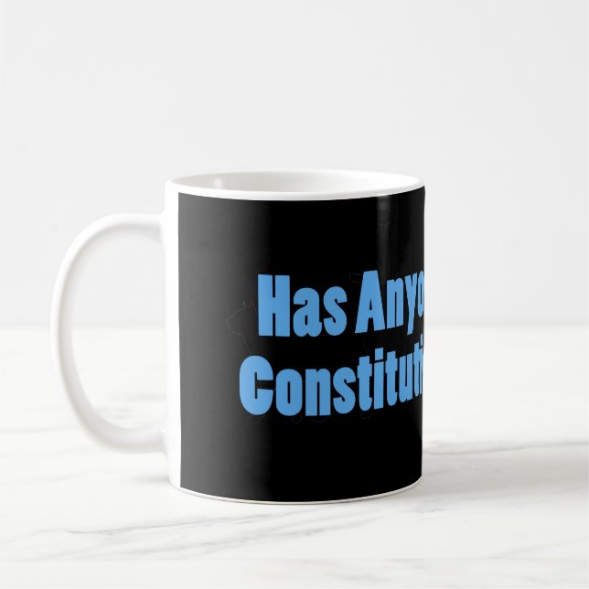 Caneca De Café Alguém Viu Direitos Constitucionais? (Esquerda)