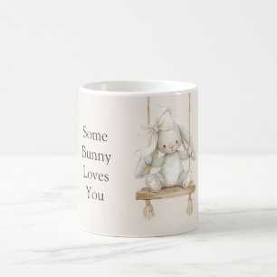 Caneca De Café Algum Coelhinho Ama Você Balançar