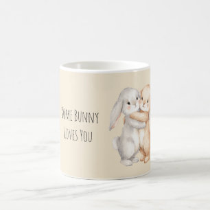 Caneca De Café Algum Coelhinho Ama Você Coelhos Abraçando