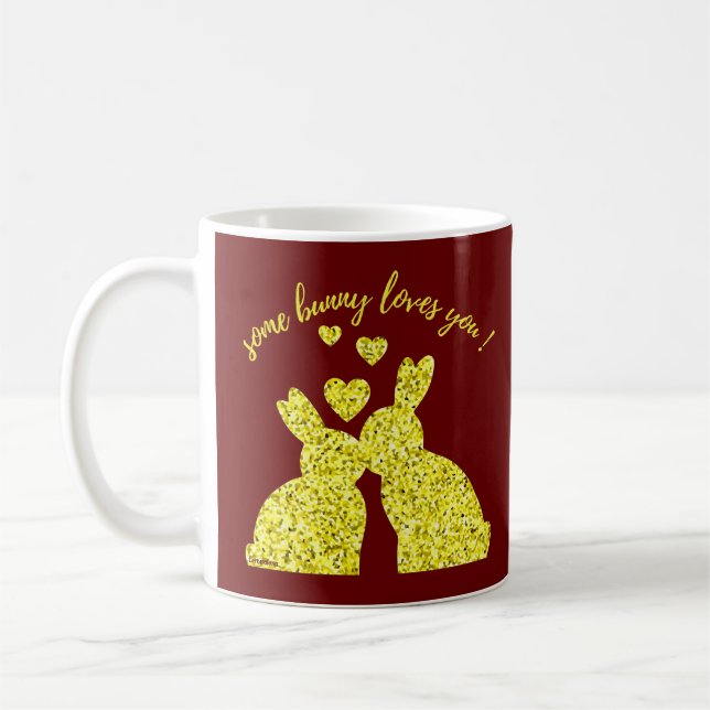 CANECA DE CAFÉ ALGUNS BUNNY TE AMA (Esquerda)