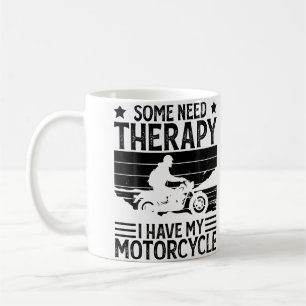 Caneca De Café Alguns Precisam de Terapia Eu Tenho Minha Moto Div