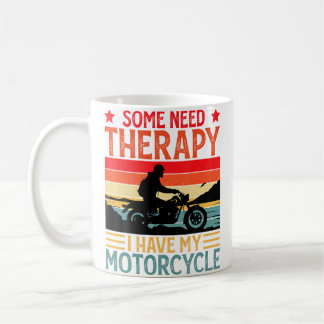 Caneca De Café Alguns Precisam de Terapia Eu Tenho Minha Moto Div