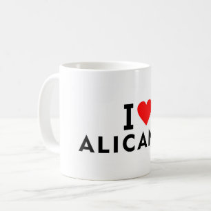 Caneca De Café Alicante Espanha ama cidade coração gosta de viaja