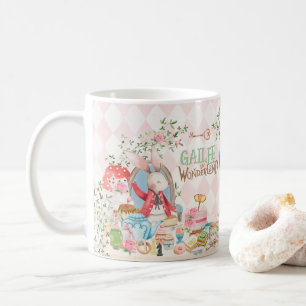 Caneca De Café Alice Adventures em Woderland Birthday Tea Party