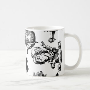Caneca De Café Alice Coelho Branco País das Maravilhas Clássico